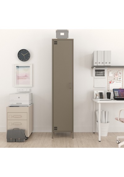 Pera Metal Elbise Dolabı, Soyunma Dolabı, Tek Kapılı, 41,50 X 40 X 189,50 Cm Ral 7039 Acıbadem Antrasit