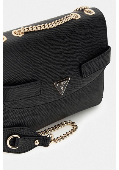 Guess Serenova Saffiano Siyah Kadın Omuz Çantası Hwzg8091210-bla