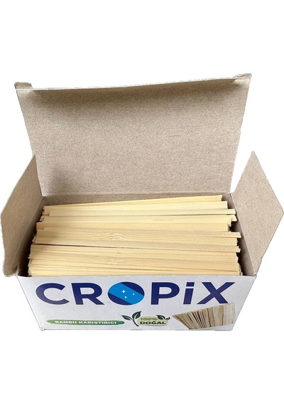 Cropix Tahta Karıştırıcı, 400 Adet, 11 Cm, Bambu Karıştırıcı, Kokusuz