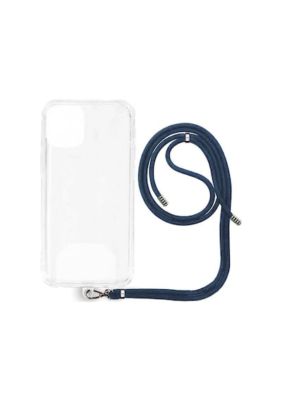 Apple Uyumlu iPhone 16 Plus İp Askılı Şeffaf Silikon Kılıf Uzay Gri