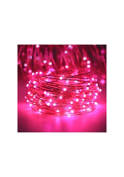 10 Metre Peri Led Çok Amaçlı Yılbaşı Parti Dekoratif Aydınlatma - Pembe Pembe