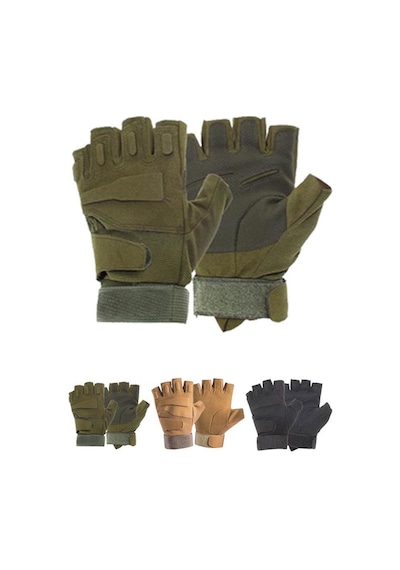 Single Sword Unisex Spor Ve Outdoor Yarım Parmak Koruyucu Eldiven