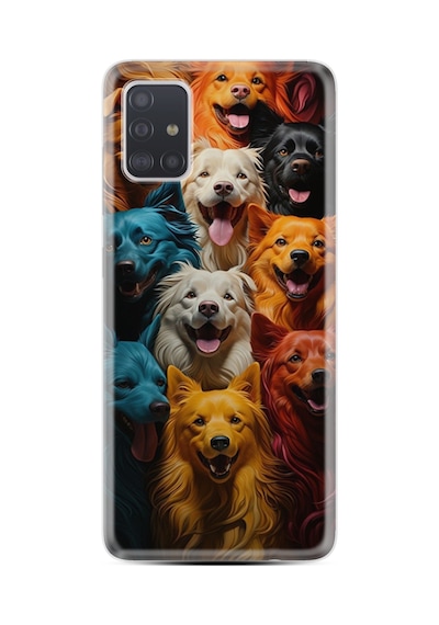 Samsung Galaxy Uyumlu A51 Kılıf Boutique Baskılı Resimli Köpekçikler Pcode -026