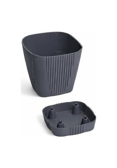 Omnipazar So-zb01 Zambak Dekoratik Plastik Saksı 0.8 Litre No:1 Antrasit 116