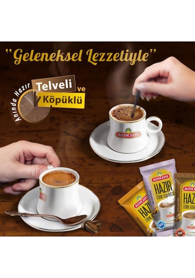 Altıncezve Hazır Türk Kahvesi Ofis Seti Şekerli 10'lu 10 x 11 G