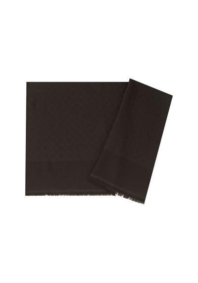 Aker Elegance Monogram Polyester Şal - 1090100 Siyah