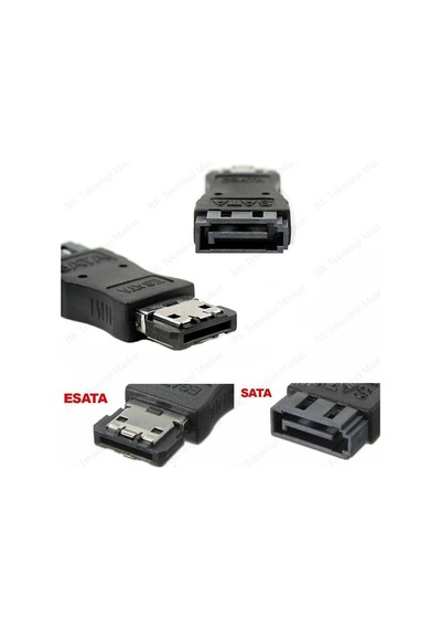 Sata 7 Pin Dişi - Esata Erkek Uzatma Adaptörü