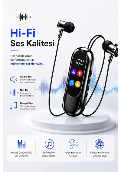 Sprange Bluetooth 5.4 Kulaklık 120 Saat Pil Ömrü Hi-fi Ses Tf Kart Destekli Type-c Şarj Srt14r