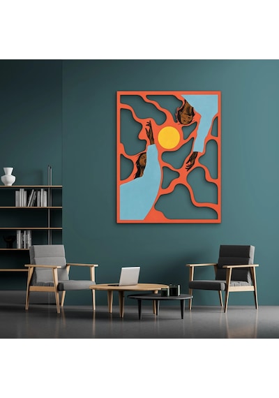 Güneşe Uzanan Eller - Metal Tablo - Dec0347 63 X 80 Cm Çok Renkli