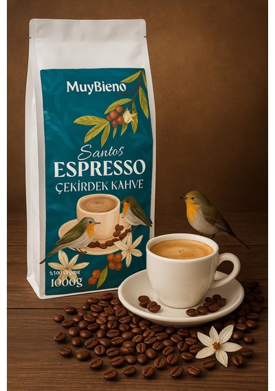 Santos Espresso Çekirdek Kahve - 1000 Gr. Çekirdek Kahve