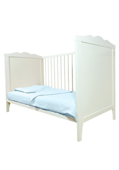 Joyous Mom Kids Bürümcük Müslin Bebek Nevresim Takımı Organik Bebek Uyku Set Mavi