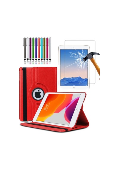 Ipad 5 Nesil - 9.7 2017 Kılıf A1822 A1823 360 Dönerli Tablet Kılıfı 3lü Set Uyumlu Arka Kapak