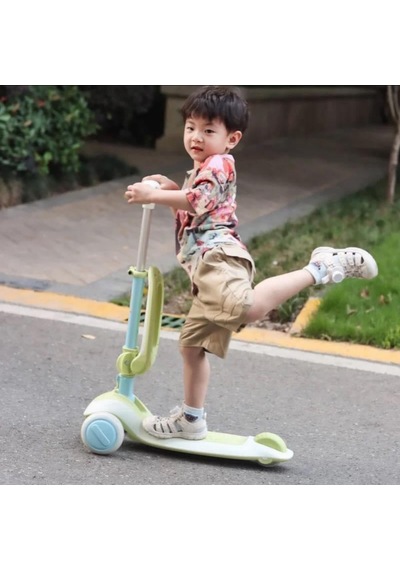 Mideer Katlanabilir Çocuk Scooter- Yeşil