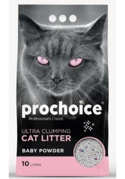 Pro Choice Bebek Pudrası Kokulu Ekstra Topaklaşan Bentonit Kedi Kumu 10 L
