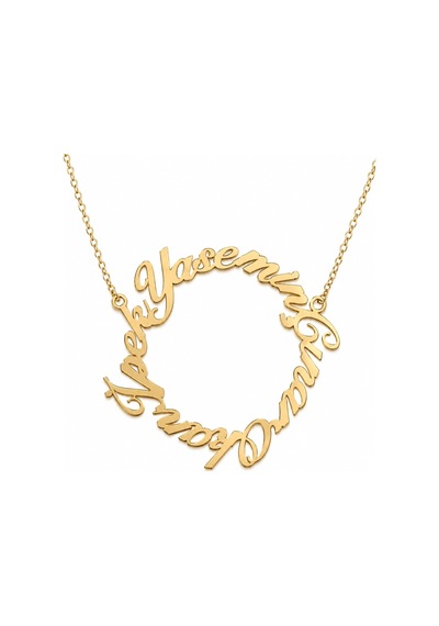 İsim Halka Kolye - Rose Rose Gold