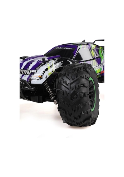 40 Cm Dev Boy 4x4 Uzaktan Kumandalı Araba 1:16 Ölçek Şarjlı Off-road Arazi Aracı Mor Yeşil