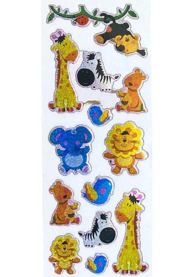 Sticker Kabartmalı Stiker Defter, Planlayıcı Etiket Orman Hayvanları Cb432 16x7 Cm