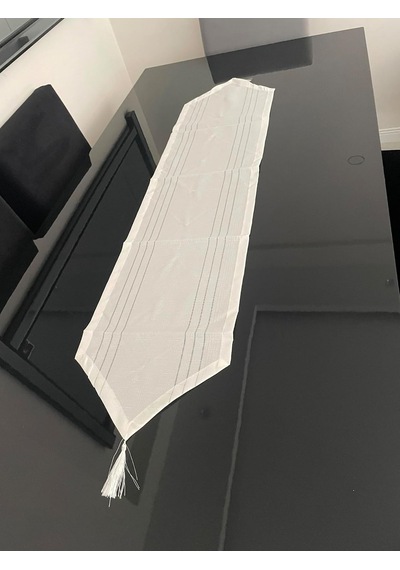 Lexroo Runner Leke Tutmaz Dertsiz Kumaş Dekoratif Çeyiz Krem35 X 140 Cm Çok Renkli