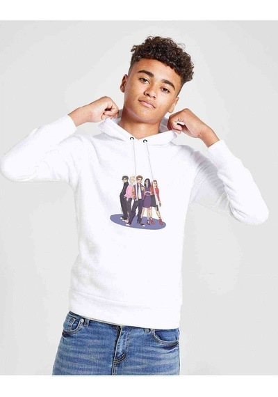 Tshirthane Riverdale Gang Upscaled Illustration Baskılı Unisex Çocuk Kapüşo Beyaz