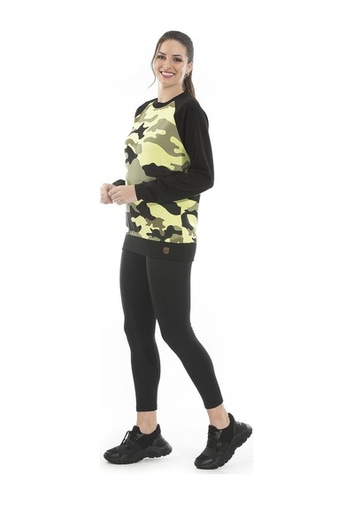 Alexandergardı Kadın Kamuflaj Desenlı Sweatshirt (Un-14591)