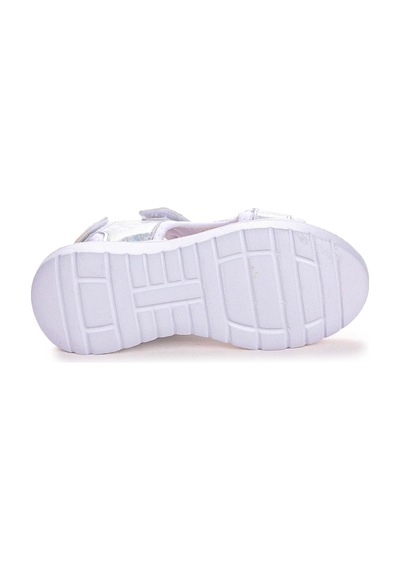 Kiko Kids 333 Hologram Cırtlı Kız Çocuk Sandalet Ayakkabı Beyaz