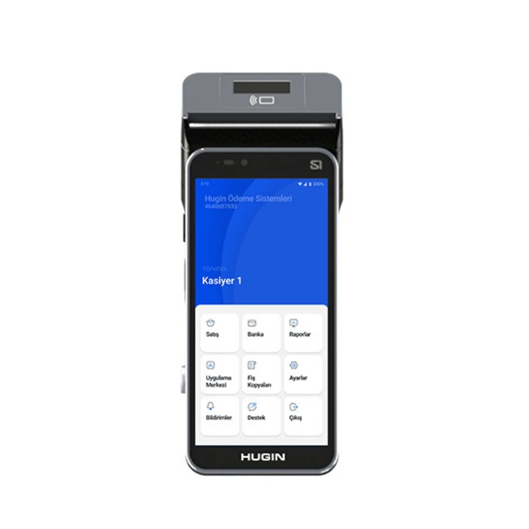 Hugin S1 Android Yazarkasa Pos Wifi + 4g Yeni Nesil Yazar Kasa Pos Silikon Kılıf