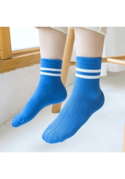 Bgk 10 Çift Çocuk Çember Desenli Soket Çorap -0360-çok Renkli-çocuk Klasik Renkli