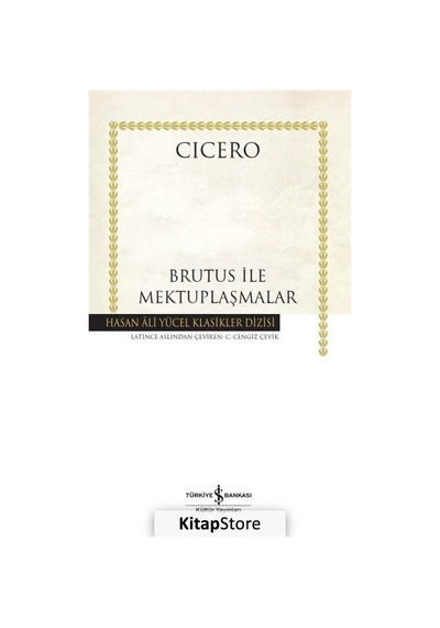 Kitapstore Brutus Ile Mektuplaşmalar (Karton Kapak) / Cicero