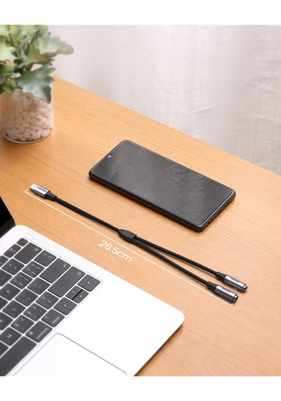 Ugreen 30732 Type C To 2 Li Aux Kulaklık Çıkış Çoklayıcı