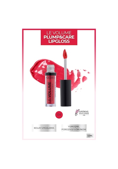 Note Cosmetique Le Volume Plump & Care Lipgloss Nemlendirici Dudak Parlatıcısı - 04 Like A Star - Pembe