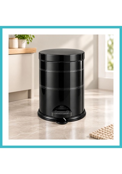Bezos Mikro 5 L Siyah Pedallı Çöp Kovası Dfnbez