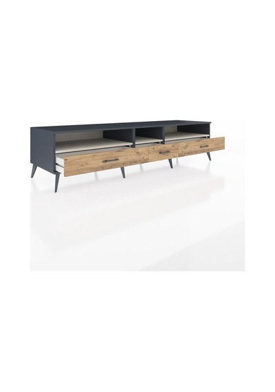 Kronos Tv Ünitesi 3 Raflı 3 Çekmeceli 220x59x51 Antrasit-aytaşı/çam Aytası/atlas Çam - Antrasıt Kronos Tv Ünitesi 3 Raflı 3 Çekmeceli 220x59x51 Antrasit-aytaşı/çam Aytası/atlas Çam - Antrasıt
