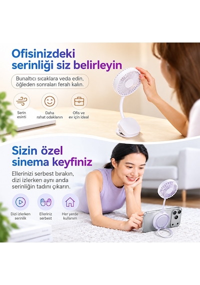 Ezere Flexcool Magsafe Manyetik Telefon Fanı Taşınabilir Mini Vantilatör