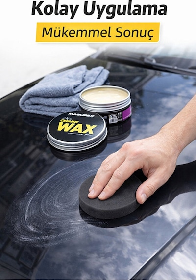 Magurex Seramik Wax Seti 200 Gr Hidrofobik Oto Cila Boya Koruma Ve Parlatıcı Uzun Süreli Etki