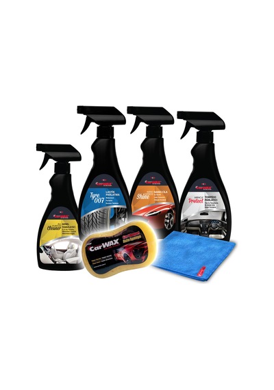 Carwax 4'lü Set (Lastik - Detaylı - Islak Cila - Torpido)
