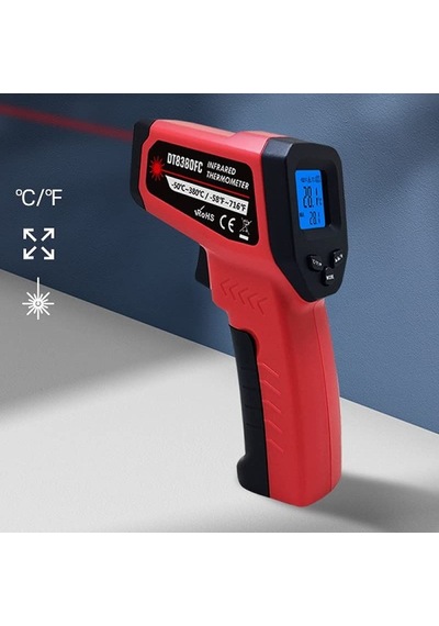 Kızılötesi Lazerli Termometre -50 C İle +380 C