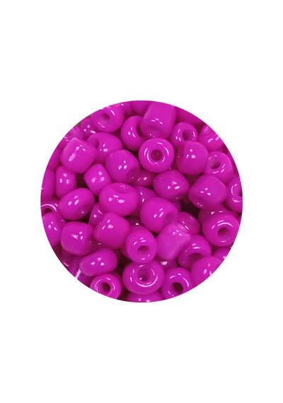 Dökme Cam Kum Boncuk Büyük Boy 6/0 4 Mm - 60 Gram - Fuşya - Bnc135