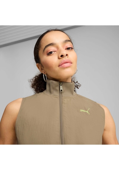 Puma Kadın Dare To Tam Fermuarlı Dokuma Yelek 629828 83 Kahverengi