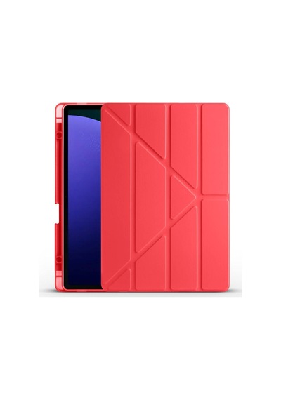 Galaxy Uyumlu Tab S9 Plus Kılıf Tri Folding Kalem Bölmeli Standlı Kılıf