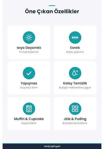 Muffin Kek Kalıbı Seti - 12'li - Karışık Şekilli Silikon Çok Renkli