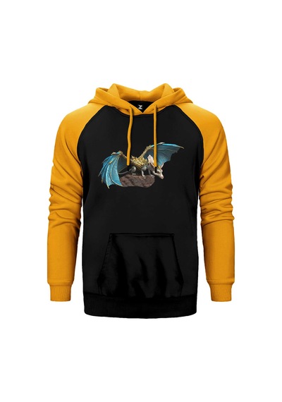 Baby Dragon Gri Renk Reglan Kol Sweatshirt / Hoodie