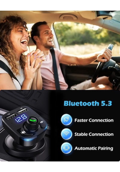 Çakmaklık Girişli X8 Bluetooth Araç Kiti Şarj Cihazı Araç Fm Transmitter Usb Mp3 Sd Kart Müzik Çalar