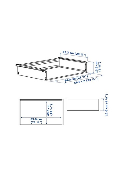 Ikea Hjälpa Ön Panelsiz Çekmece, Beyaz, 60x55 Cm