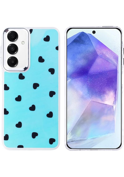 Samsung Uyumlu Galaxy A35 Kılıf Airbag Tasarımlı Zore Hadra Kapak Kalp
