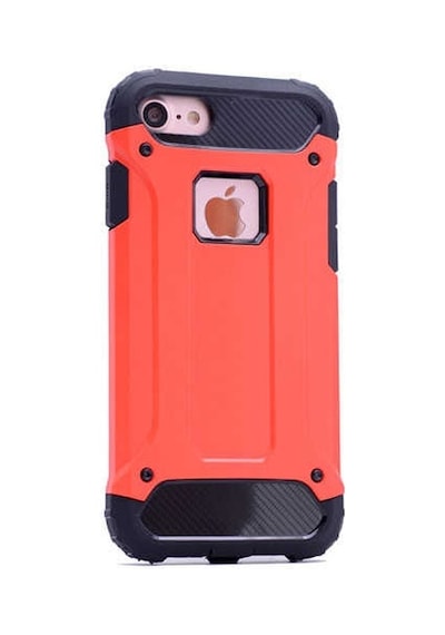 Noktaks - Apple Uyumlu iPhone 7 - Kılıf Çift Katman Zırh Tank Crash Military Kapak - Kırmızı