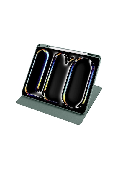 Apple Uyumlu iPad, Pro 13inç M4 2024 Kılıf Termik Kalem Bölmeli Dönebilen Standlı Kılıf A2925 A2926 A3007