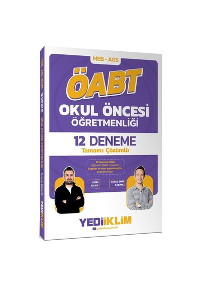 Yediiklim Yayınları 2027 Meb Ags Öabt Okul Öncesi Öğretmenliği Tamamı Çözümlü 12 Deneme-169958