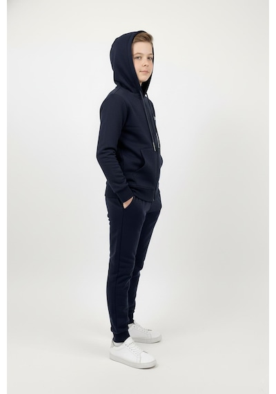 New Kids Fermuarlı Kapüşonlu Cepli Unisex Çocuk Eşofman Takımı-90925 Lacivert