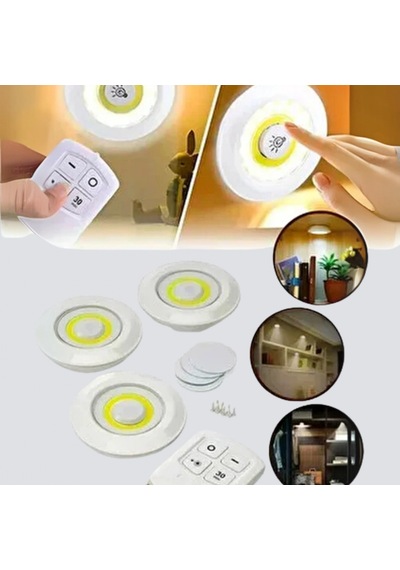 3 Lü Kablosuz Spot Led Işık Seti Uzaktan Kumandalı Ve Ayarlanabilir Diğer