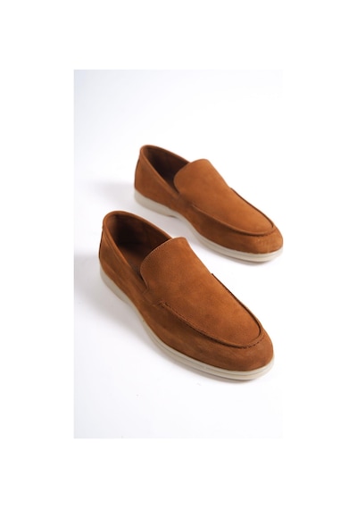 Mubiano Hakiki Deri -mbkry22103tb Taba Nubuk Erkek Loafer Taba